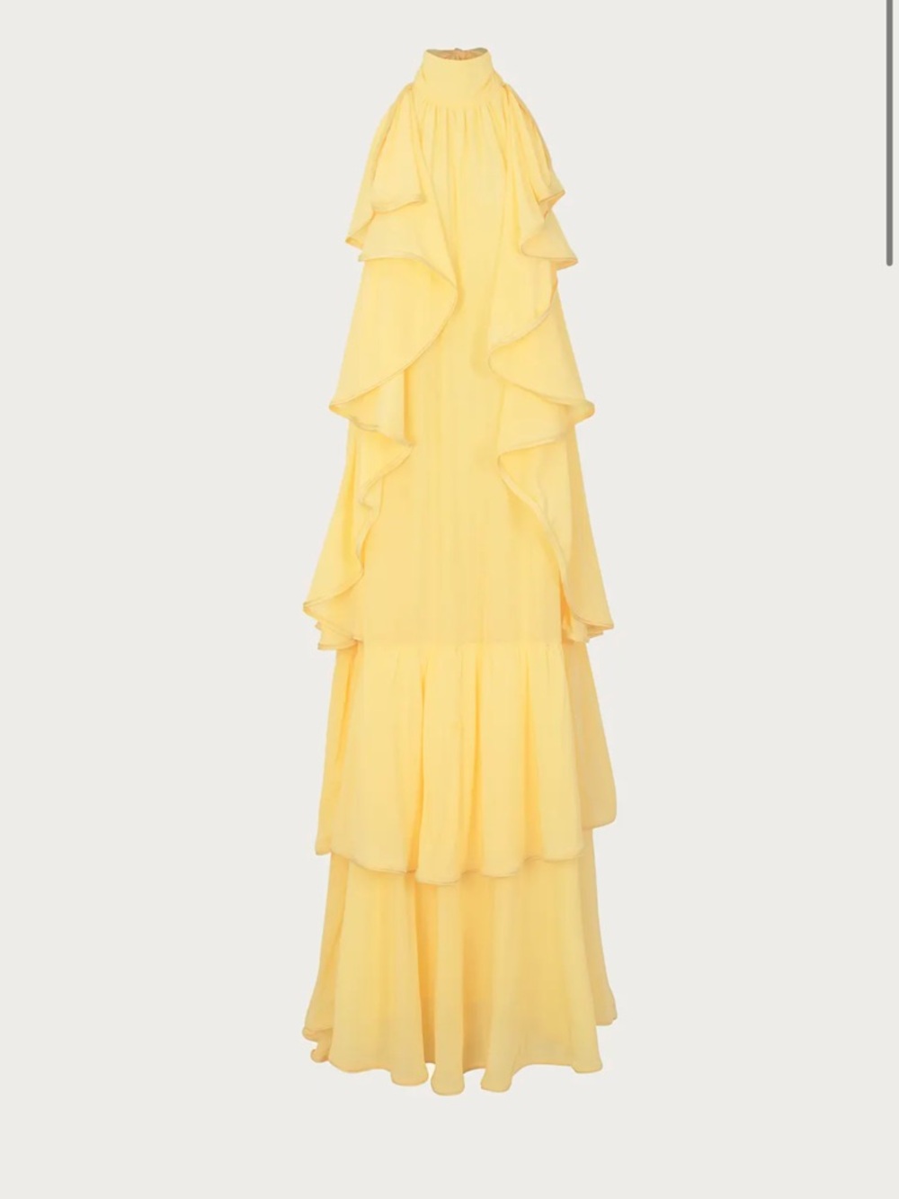 SAME LA brand new: Yellow Ruffled Halter Dress